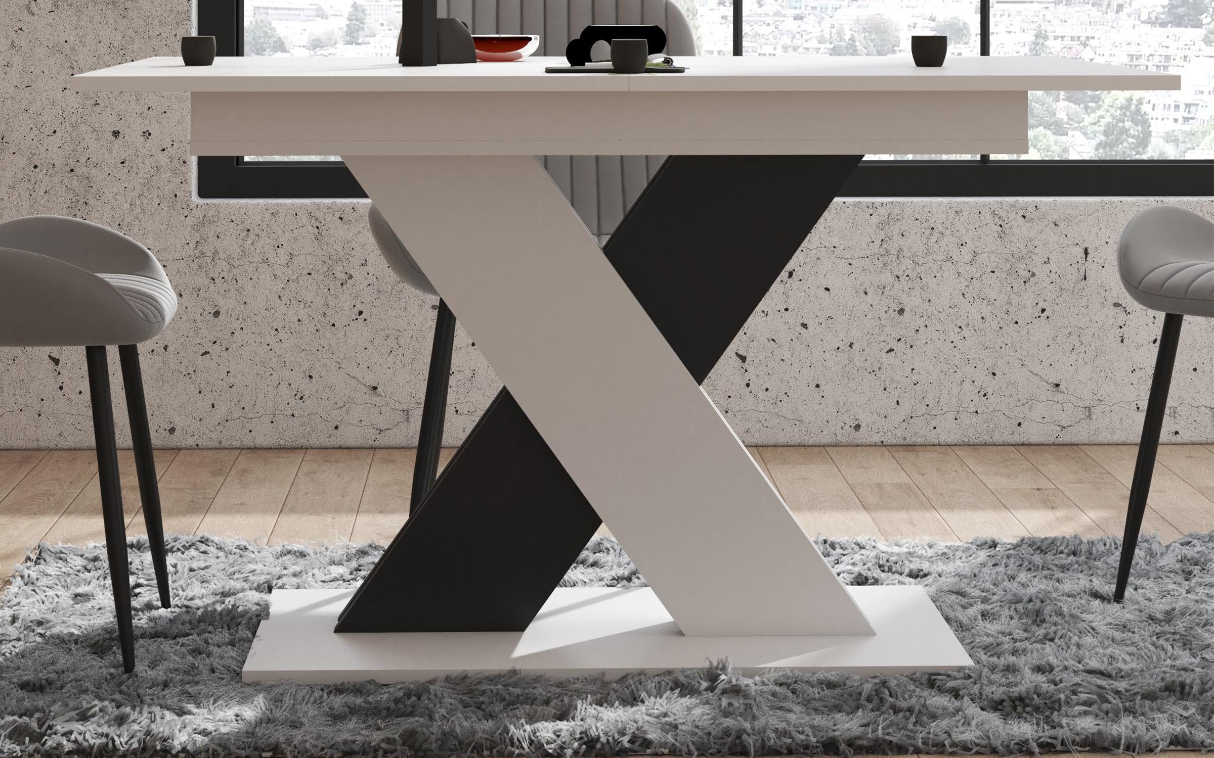 Dining table Patricia 1, white + black  4